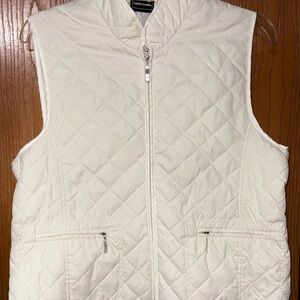 Bobbie Brooks Ivory Quilted Adjustable Vest Sz 10/12